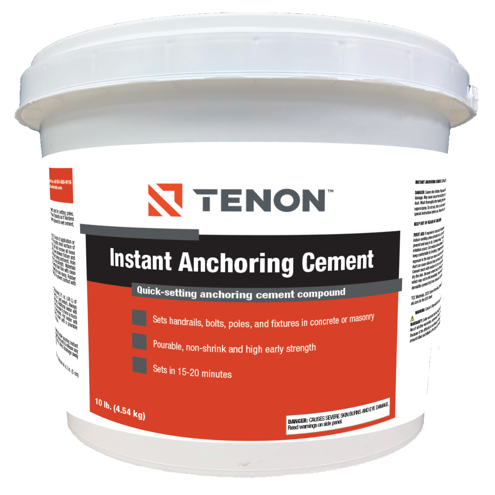 Tenon Instant Anchoring Cement, 10 Lbs., Model #129940